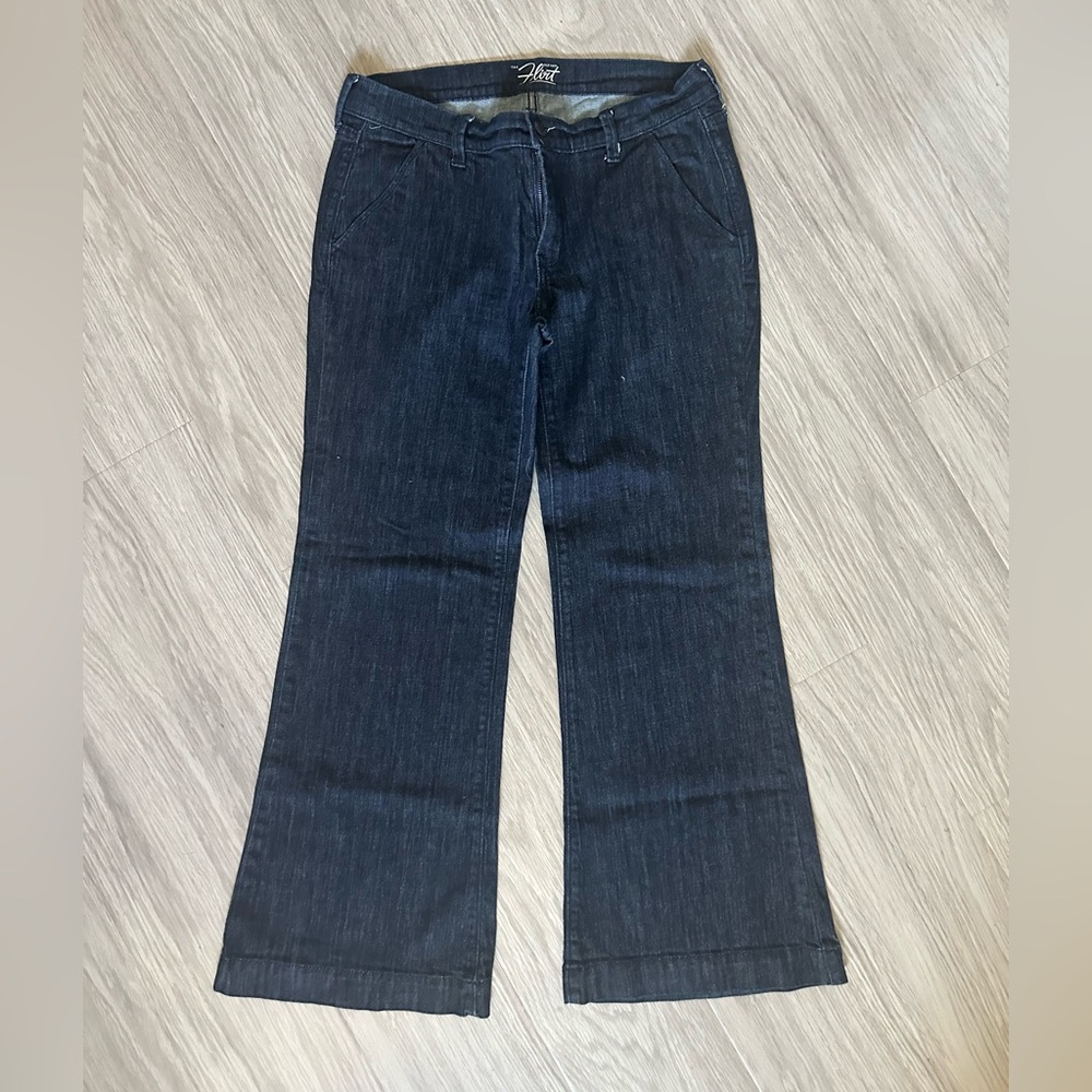 Blue Flare Wide Leg Jeans
